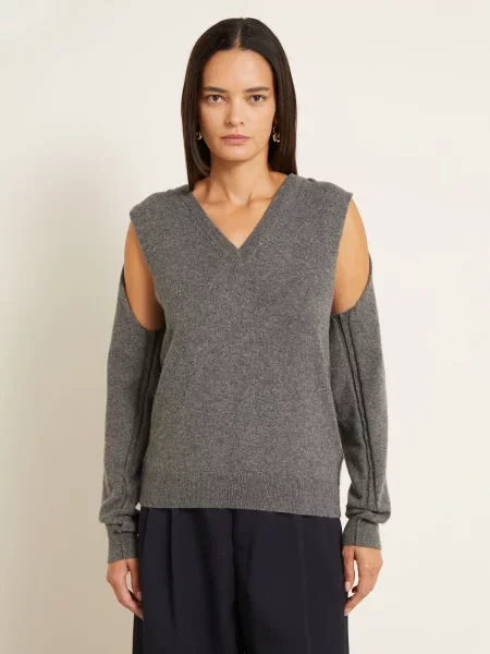 Jil Sander Kašmírový Svetr šedá