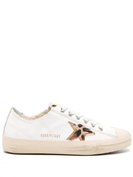 Sneakerși Golden Goose V-Star din piele alb