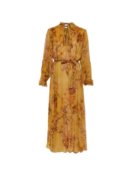 Rochie maxi Forte_forte cu legături galben