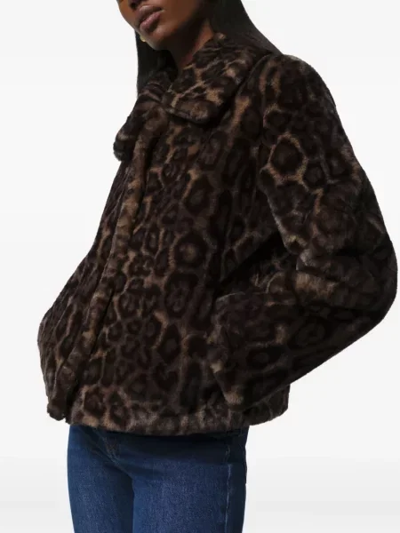 Geacă Apparis cu imagine cu model leopard maro