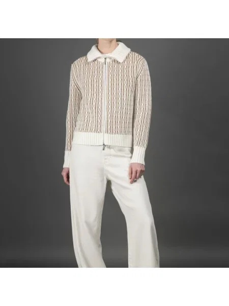 Sweter Moorer wełniany beżowy