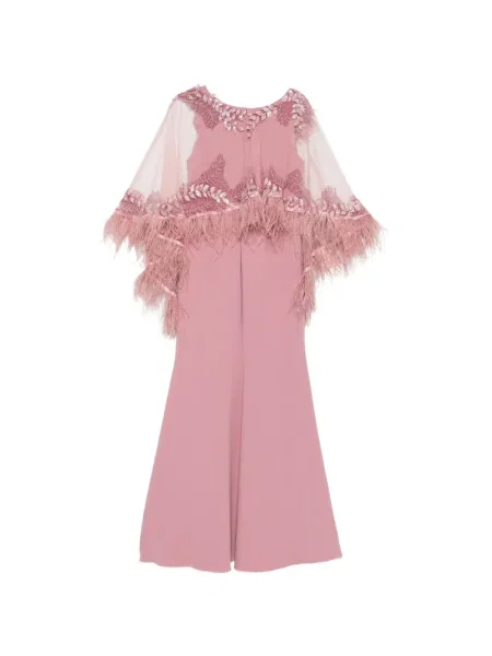 Kostiumas maksi maxi suknele The Couture Club v formos iškirpte rožinė