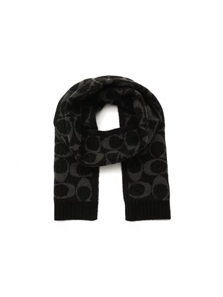 COACH Šal JUMBO SIGNATURE C SCARF temno bež črna