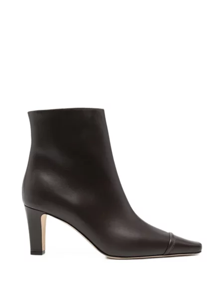 Cizme scurte Manolo Blahnik din piele maro