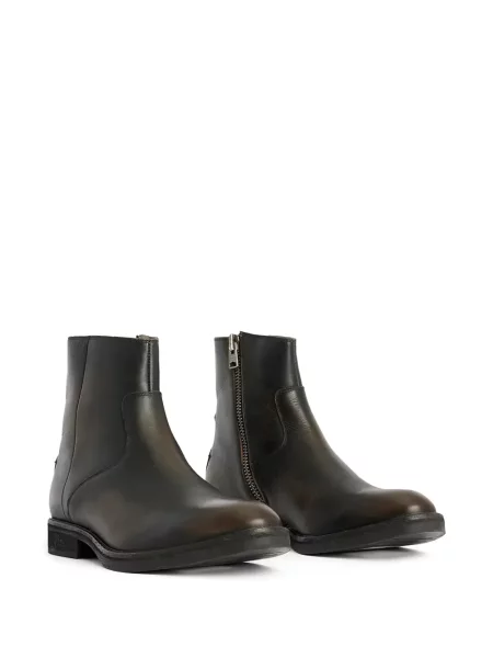 Cizme scurte Allsaints din piele negru