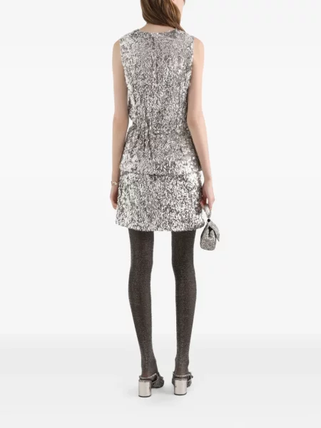 Top Dolce & Gabbana cu paiete argintiu