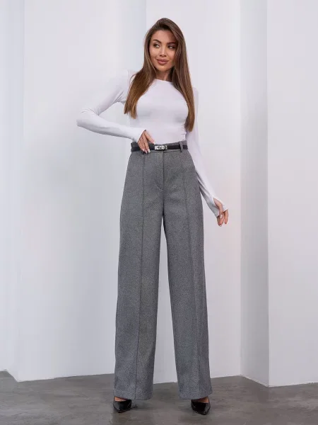 Вовняні Штани повсякденні ISSA Plus сірий