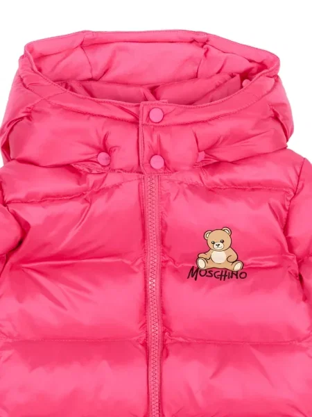 Kurtka dziecięca Moschino różowa