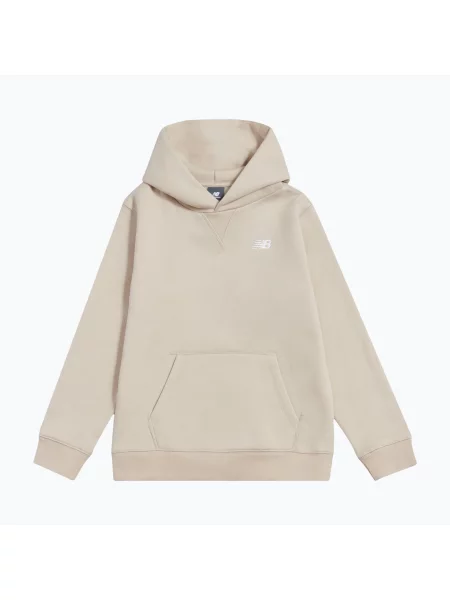 Gyerek pulóver New Balance Brush Back Small Logo Hoodie timberwolf. Méret: cm bézs