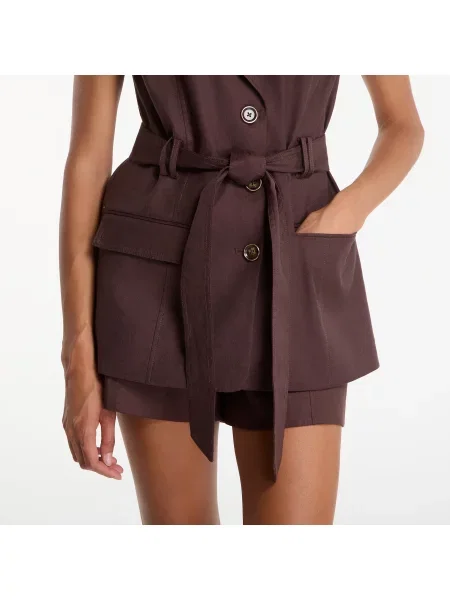 Елек Guess Jeans Sl Carla Blazer Regal Brown M кафяво