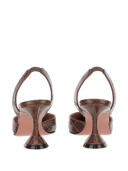 Pantofi cu toc Amina Muaddi maro