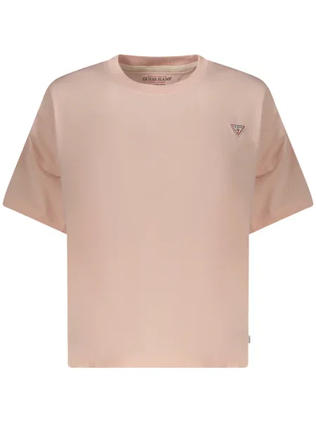 Tricou Guess Jeans scurt roz