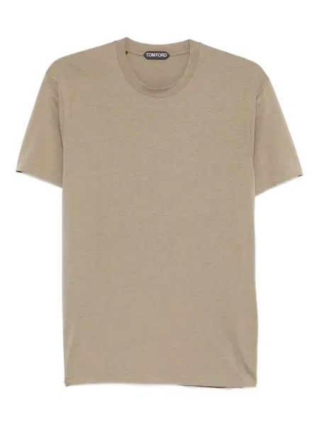 Tricou Tom Ford cu decolteu rotund verde