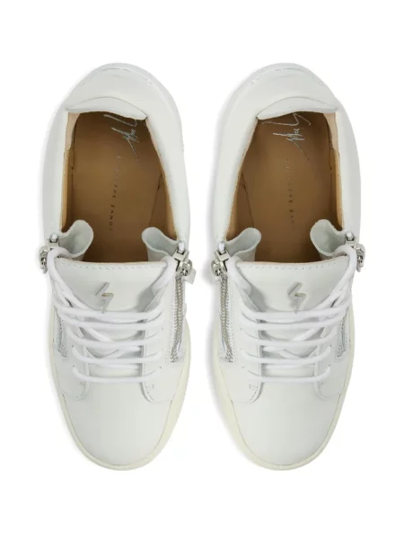 Sneakerși Giuseppe Zanotti cu pană alb