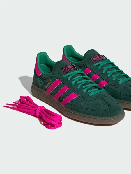 Кожаные кеды Adidas зеленые