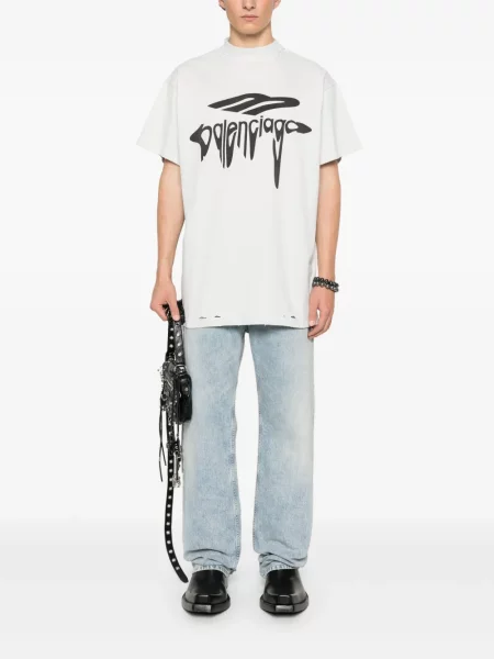 Тениска Balenciaga сиво