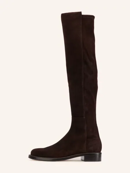 Stuart Weitzman Kozačky Nad Kolena Gisele tmavě hnědá