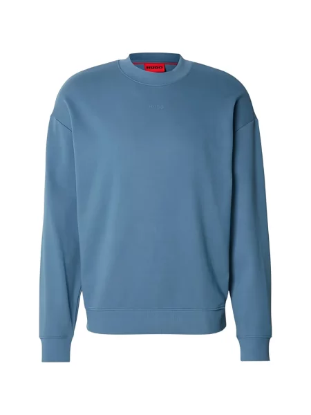 Hanorac crewneck Hugo cu decolteu rotund albastru