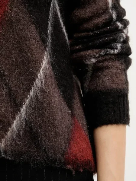 Светр з додаванням мохеру Sisley легкий коричневий