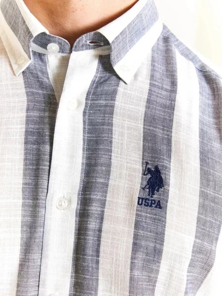Повседневная рубашка U.s. Polo синяя