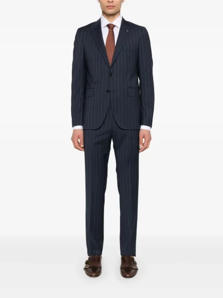 Costum Tagliatore cu dungi de costum albastru