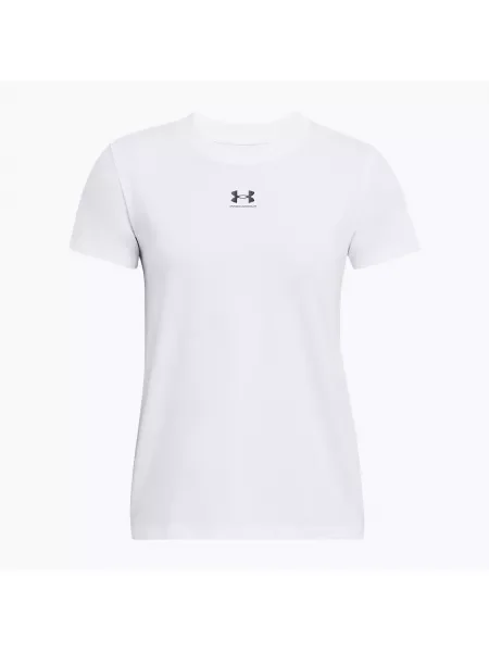 Дамска тениска Under Armour Rival Core hydro white/black бяло