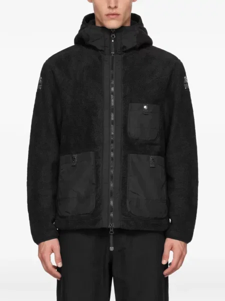 Geacă Parajumpers din fleece cu glugă negru