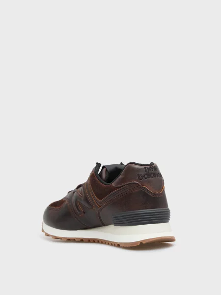Кожаные кроссовки New Balance коричневые