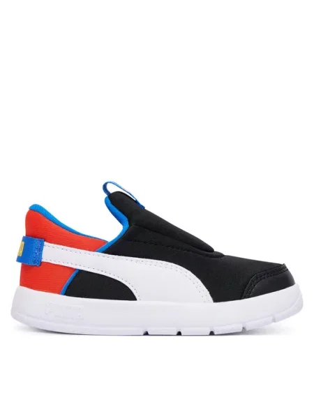 PUMA Sportbačiai Courtflex v3 Ease mėlyna / raudona balta juoda