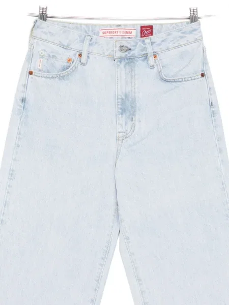 Blugi Superdry cu picior lat albastru