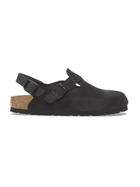 Klapki Birkenstock skórzane czarne