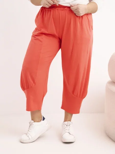 Pantaloni Kesi Włoski cu talie joasă alb