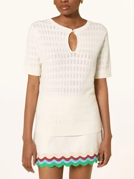 Dzianinowy sweter Fabienne Chapot beżowy
