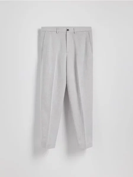 Reserved Pantaloni chino regular cu adaos de in deschis gri