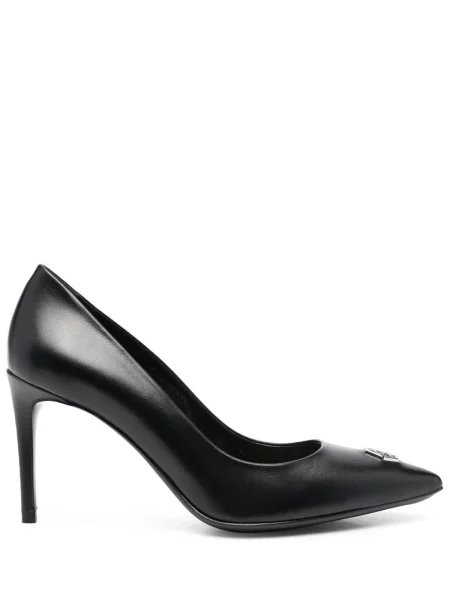 Pantofi cu toc Philipp Plein cu autograf negru