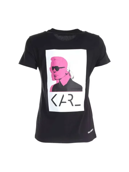 Koszulka Karl Lagerfeld z nadrukiem czarna