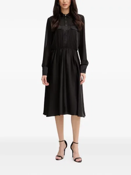 Rochie midi Fracomina din satin negru