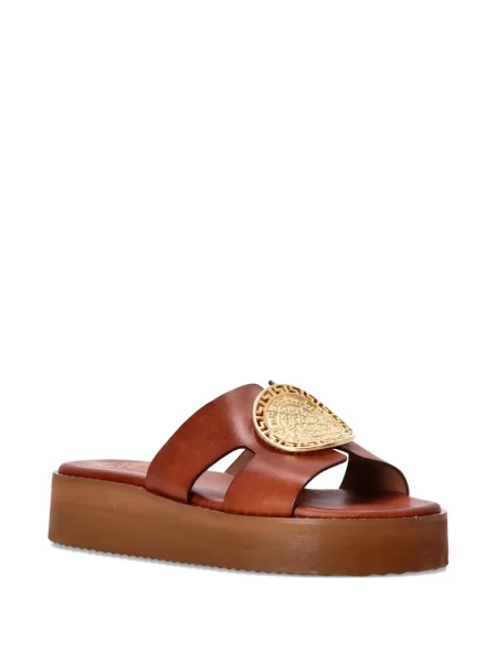 Sandale Kotris Sandals din piele cu platformă maro
