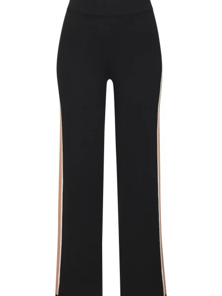 FRENCH CONNECTION Pantaloni maro cămilă / negru alb