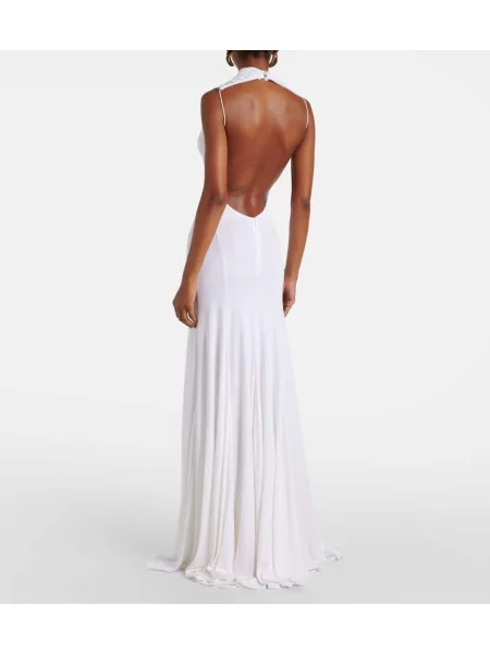 Rochie Christopher Esber din jerseu alb