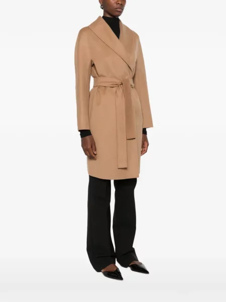 Cu centură palton Max Mara cu rever