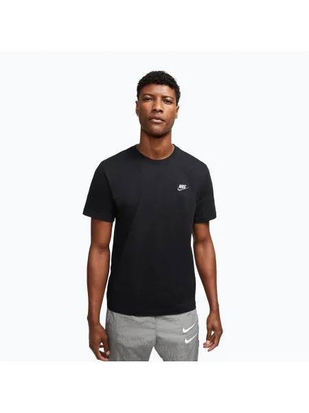 Мъжка тениска Nike Sportswear Club black/white/dark grey бяло