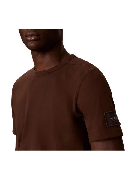 Tričko Calvin Klein Jeans hnedá