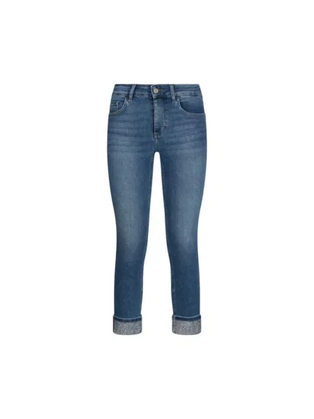 Skinny jeansy skinny Liu Jo niebieskie