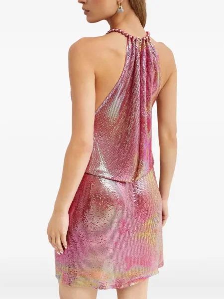 Rochie mini Nué de costum roz