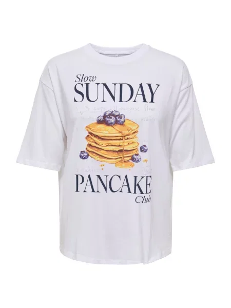 ONLY Tricou ONLSHANIA galben miere / mov închis alb