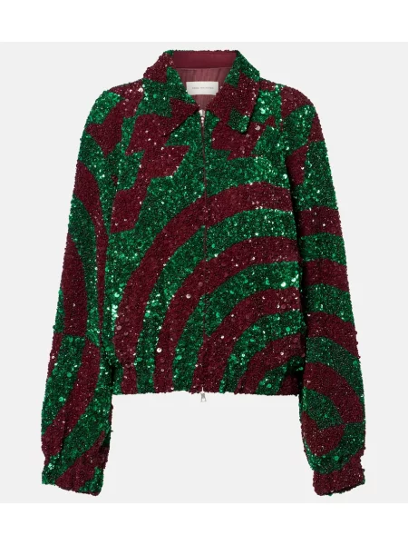 Geacă Dries Van Noten bordo