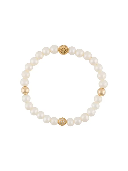 Гривна Nialaya Jewelry с перли бяло