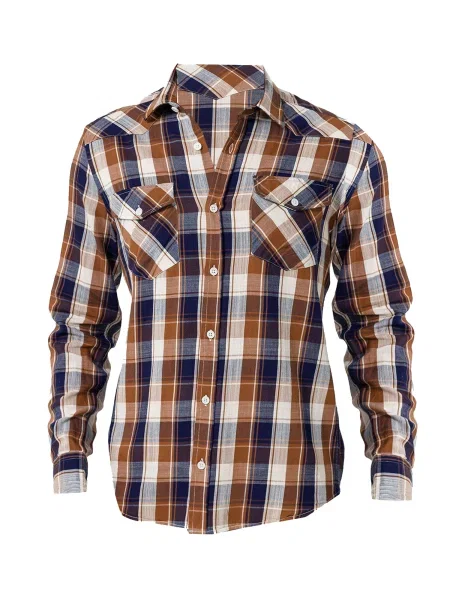 By Diess Collection Cămașă maro / gri alb