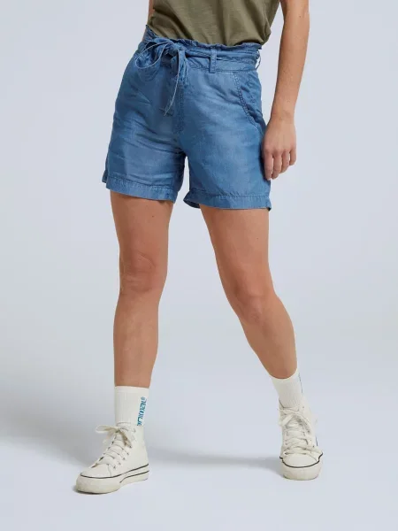 Loren szorty typu paper bag Blue